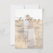 Invitation Boho Modern Vellum Overlay Photo QR Code Wedding  (Devant)