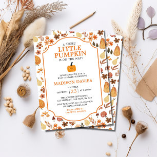 Invitation Boho moderne automne/automne Citrouille Baby showe