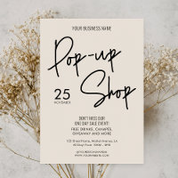 Boho moderne Beige Small Business Pop Up Shop Even