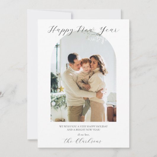 Invitation Boho moderne Bonne année (Devant)