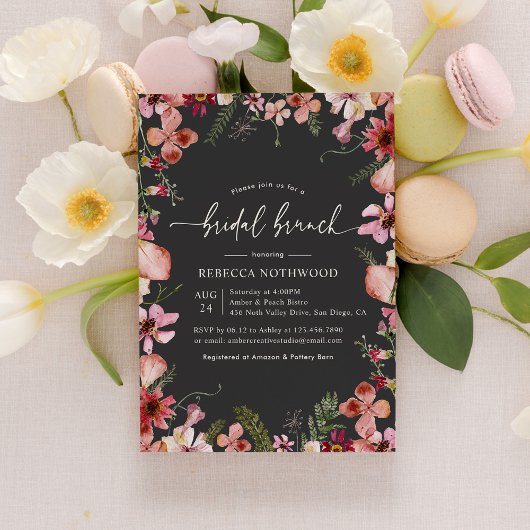 Invitation Boho moderne Botanique Floral Bridal Brunch Douche