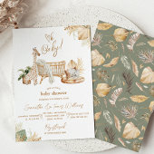 Invitation Boho Moderne Coeur Baby shower neutre genre