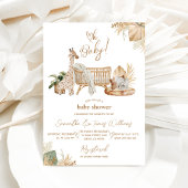 Invitation Boho Moderne Coeur Baby shower neutre genre