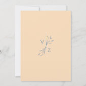 Invitation Boho Moderne Dusty Blue Floral Mariage (Dos)