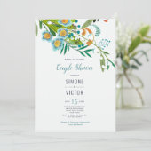 Invitation Boho Moderne Fête de Mariage Florale Lys de Vallée (Debout devant)