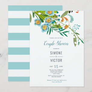 Invitation Boho Moderne Fête de Mariage Florale Lys de Vallée