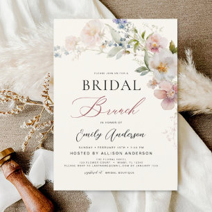 Invitation Boho moderne Fleur sauvage nuptiale Brunch douche