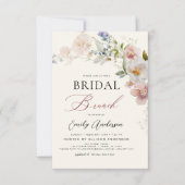 Invitation Boho moderne Fleur sauvage nuptiale Brunch douche (Devant)
