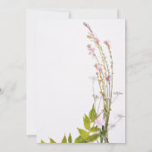 Invitation Boho moderne fleur sauvage script photo nage douch (Dos)