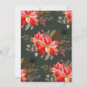 Invitation Boho moderne hiver Floral Noël Déjeuner (Dos)