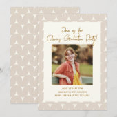 Invitation Boho moderne Lignes géométriques Photo Graduation (Devant / Derrière)