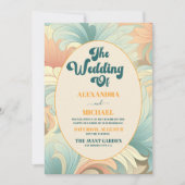 Invitation Boho moderne Mariage fleuri coloré (Devant)