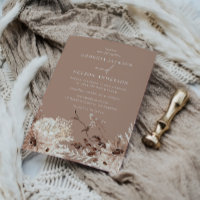Boho moderne Mariage floral beige