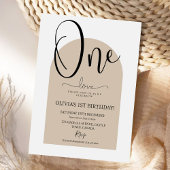 Invitation Boho moderne Premier anniversaire Genre Neutre