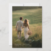 Invitation Boho moderne QR CODE Simple 2 Mariage photo (Devant)