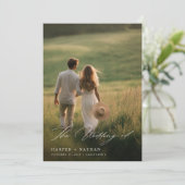 Invitation Boho moderne QR CODE Simple 2 Mariage photo (Debout devant)
