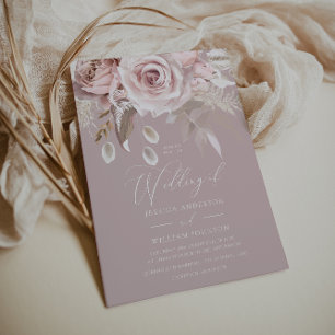 Invitation Boho moderne tendance Dusty Rose Blush Mariage