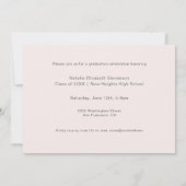 Invitation Boho moderne trois photo Floral Graduation Party (Dos)