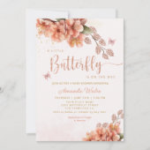 Invitation Boho moderne un petit Baby shower de fille papillo (Devant)