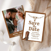 Invitation Boho moderne Western Cowboy Wedding Enregistrer la