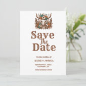 Invitation Boho moderne Western Cowboy Wedding Enregistrer la (Debout devant)