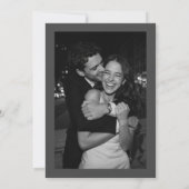 Invitation Boho Monogram Initials Charcoal Gray Photo Wedding (Dos)