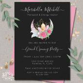 Invitation Boho Moon Crystals Plumes Fleurs Business Event