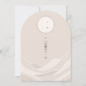 Invitation Boho Moon Star Save The Date Arch Photo Mariage (Dos)
