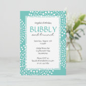 Invitation Boho Mosaic Tribal Anniversaire Aqua (Debout devant)