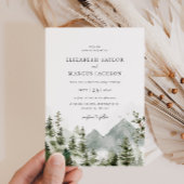 Invitation Boho Mountain Forest À feuillage persistant Mariag
