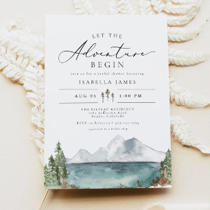 Invitation Boho Mountain Lake Boho Adventure Fête des mariées