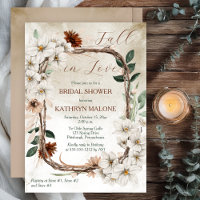 Boho Muted Fall Floral Fall in Love Fête des marié