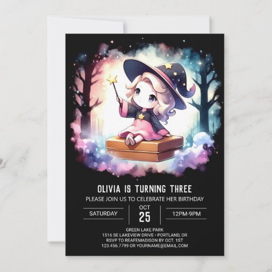 Invitation Boho Mystical Wizard Anniversaire (Devant)