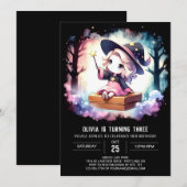 Invitation Boho Mystical Wizard Anniversaire (Devant / Derrière)