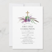 Invitation Boho mystique Succulents première sainte communion (Devant)