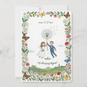 Invitation Boho Naive Art Couple Style Wedding (Dos)