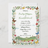 Invitation Boho Naive Art Couple Style Wedding (Devant)