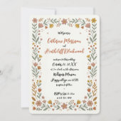 Invitation Boho Naive Art Style Skeleton Wedding (Devant)