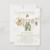 Invitation Boho Nature Baby shower Livres de linge pour bébé (Devant)