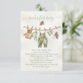 Invitation Boho Nature Baby shower Livres de linge pour bébé (Debout devant)