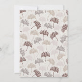 Invitation Boho Nature Bourgogne et Mariage botanique Taupe (Dos)