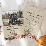 Invitation Boho naturel Cottagecore Floral Enchanted Mariage<br><div class="desc">Si vous êtes à la recherche d'une invitation enchanteresse qui vous donnera vraiment l'ambiance pour votre mariage, ne cherchez pas plus loin que les invitations enchantées de mariage de boho cottagecore! Ces invitations uniques sont ornés d'un beau jardin fleuri et disposent d'espaces photo modifiables pour ajouter vos propres photos et...</div>