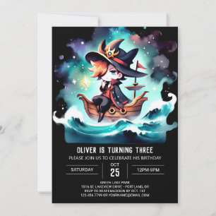 Invitation Boho Nautical Pirate Anniversaire