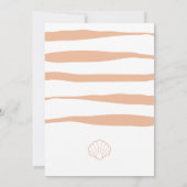 Invitation Boho Nautical Stripes Clamshell Baby Girl Shower (Dos)