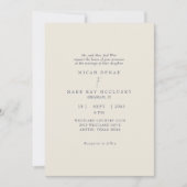 Invitation Boho Navy & Cream Pampas Mariage (Devant)