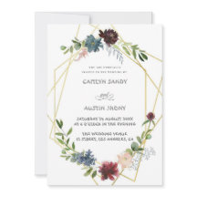 Boho Navy & vert floral simple