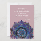Invitation Boho Nebula Bloom | Conception de Mandala (Dos)