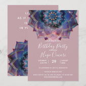 Invitation Boho Nebula Bloom | Conception de Mandala (Devant / Derrière)