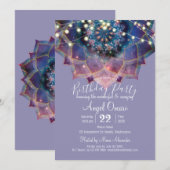 Invitation Boho Nebula Bloom | Conception de Mandala (Devant / Derrière)