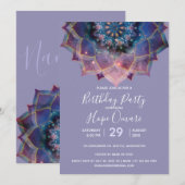Invitation Boho Nebula Bloom | Conception de Mandala (Devant / Derrière)